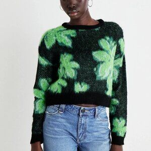 NOISY MAY women's floral knit sweater medium  NWT!